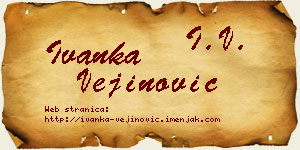 Ivanka Vejinović vizit kartica